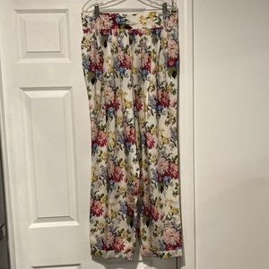 vintage Herman Geist high waisted floral pants 12